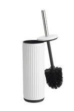 Toiletbørste m/riller rund hvid Ø9 x 38 cm - REN